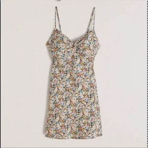 Abercrombie & Fitch twist front slip dress, multi color floral size XS